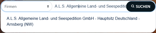 A.L.S. Allgemeine Land- und Seespedition GmbH - Hauptsitz Deutschland - Arnsberg (NW)